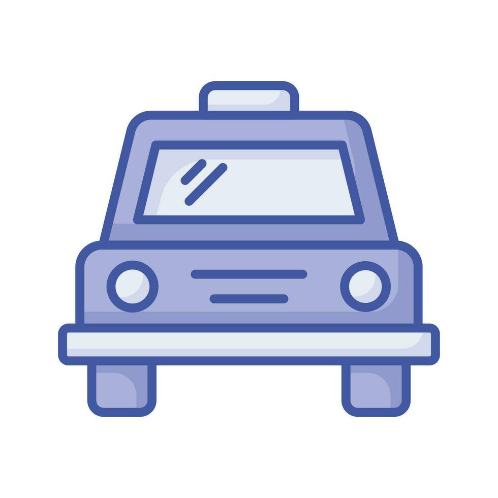 An icon of taxi in trendy style, local transport automobile vector