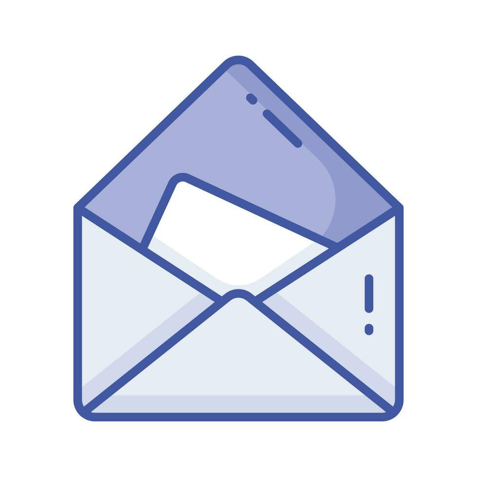 Greeting card on envelope showing concept icon of greeting card, invitation card vector design