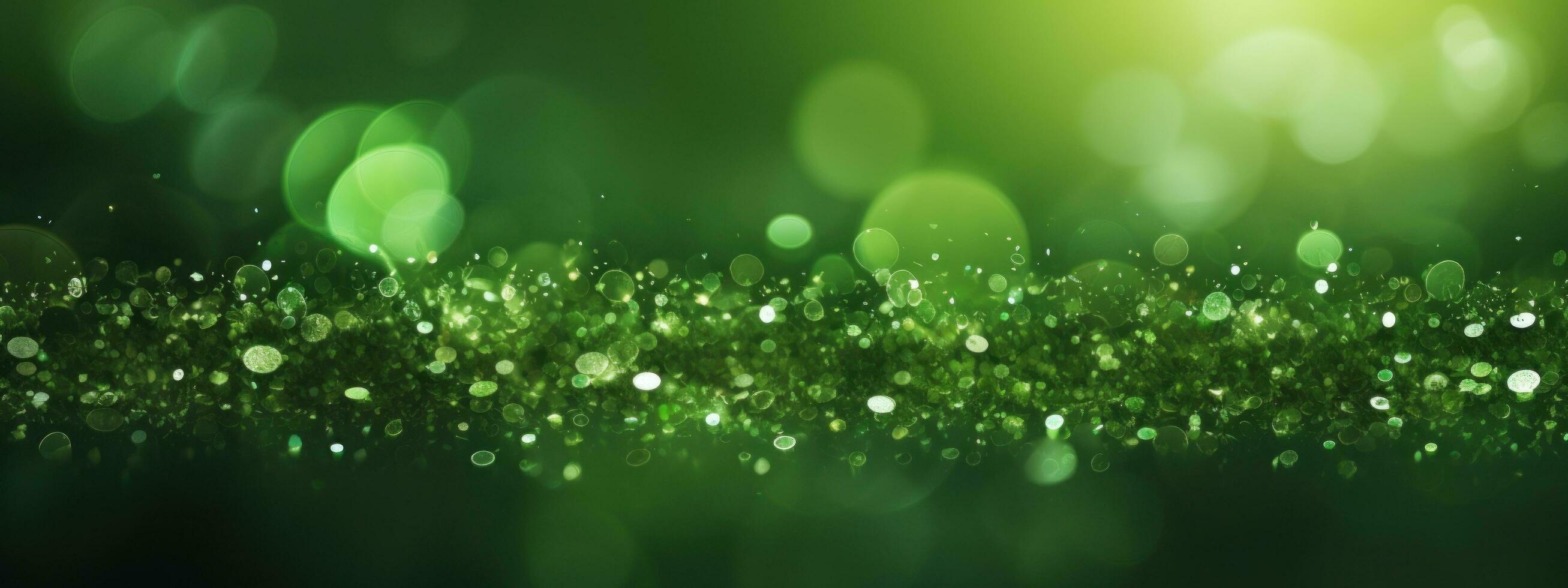 AI generated green blurries background photo