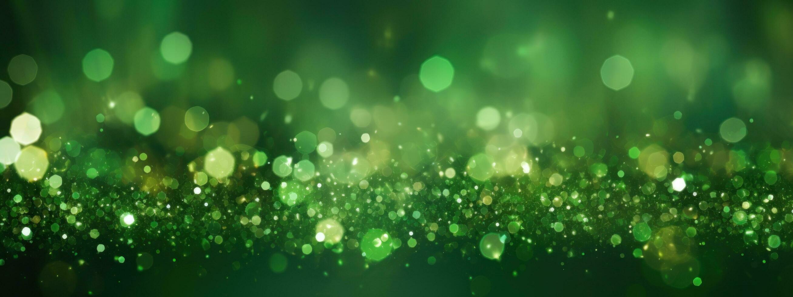 AI generated green blurries background photo