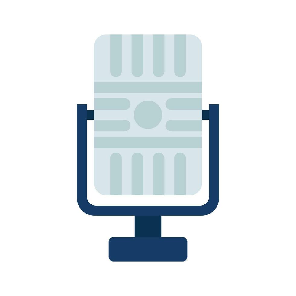 Dgrab this beautifully designed icon of microphone in trendy flat style vector
