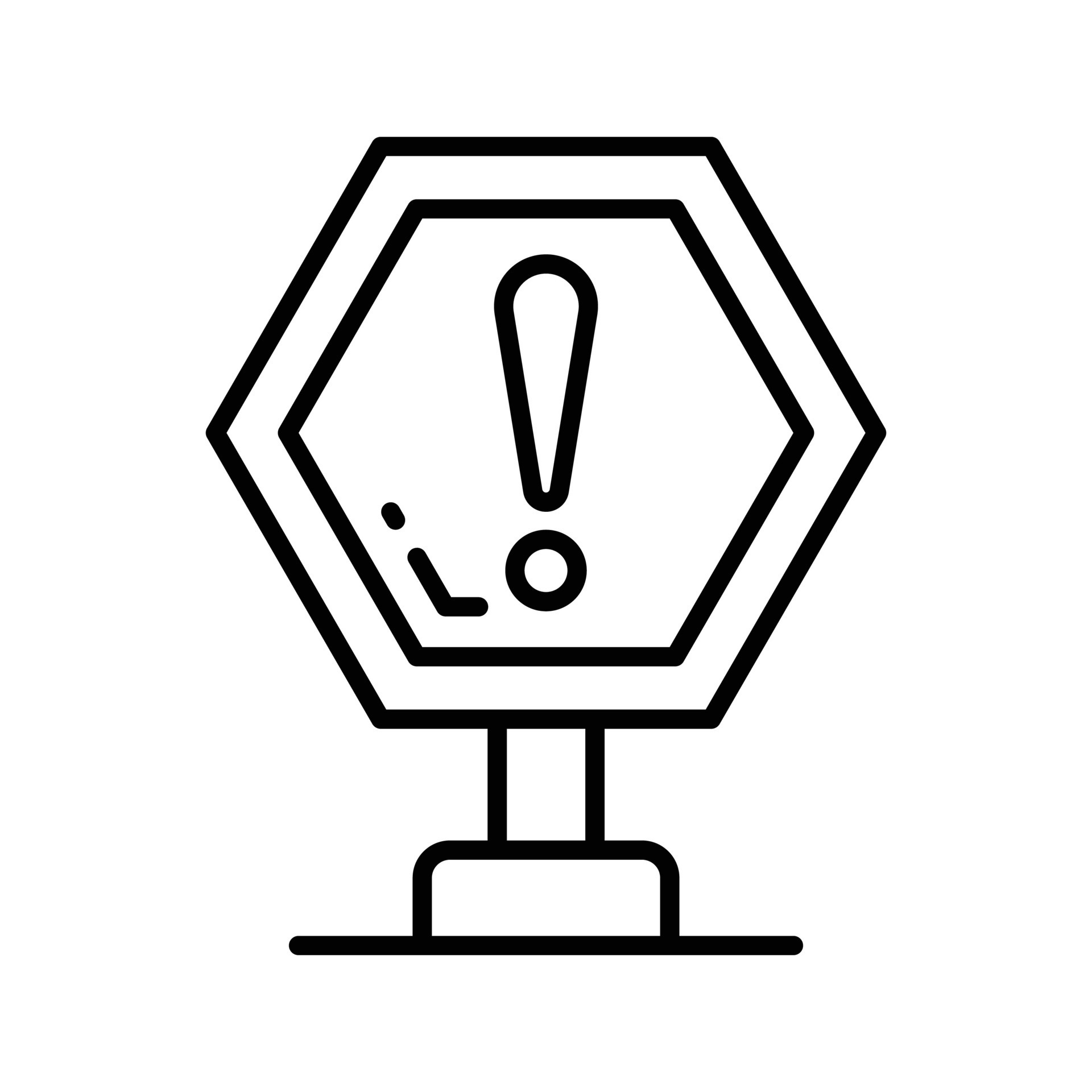 Trendy icon of Alert sign board vector design isolated on white