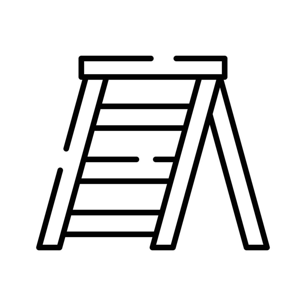 hermosamente diseñado de moda icono de escalera, construcción escalera vector