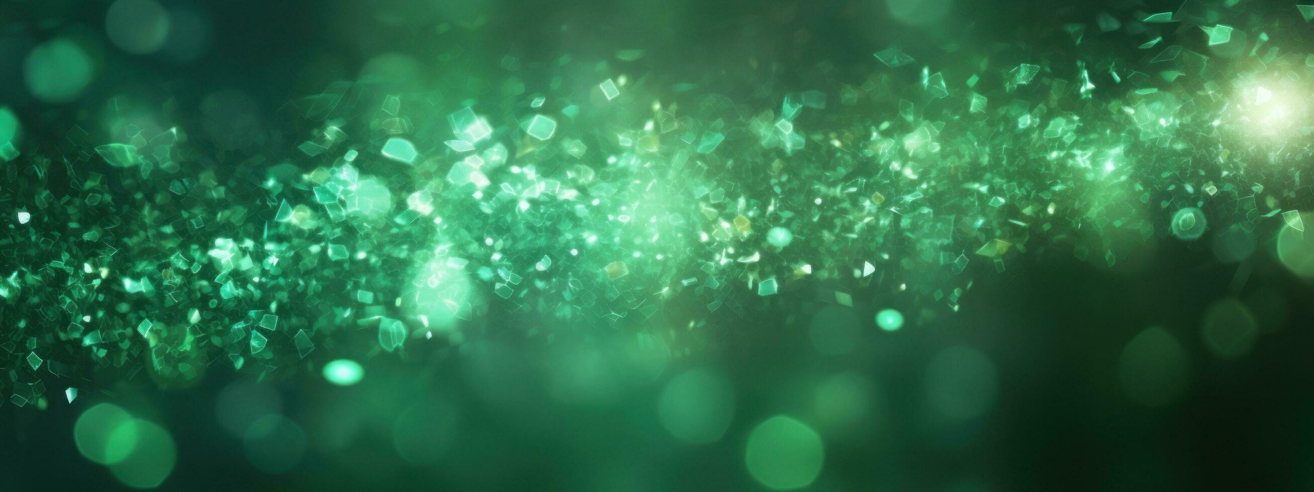 AI generated green blurries background photo