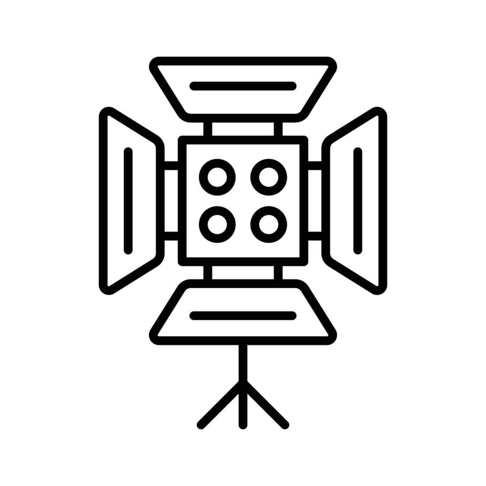 Carefully crafted vector of studio light, icon of spotlight in trendy style