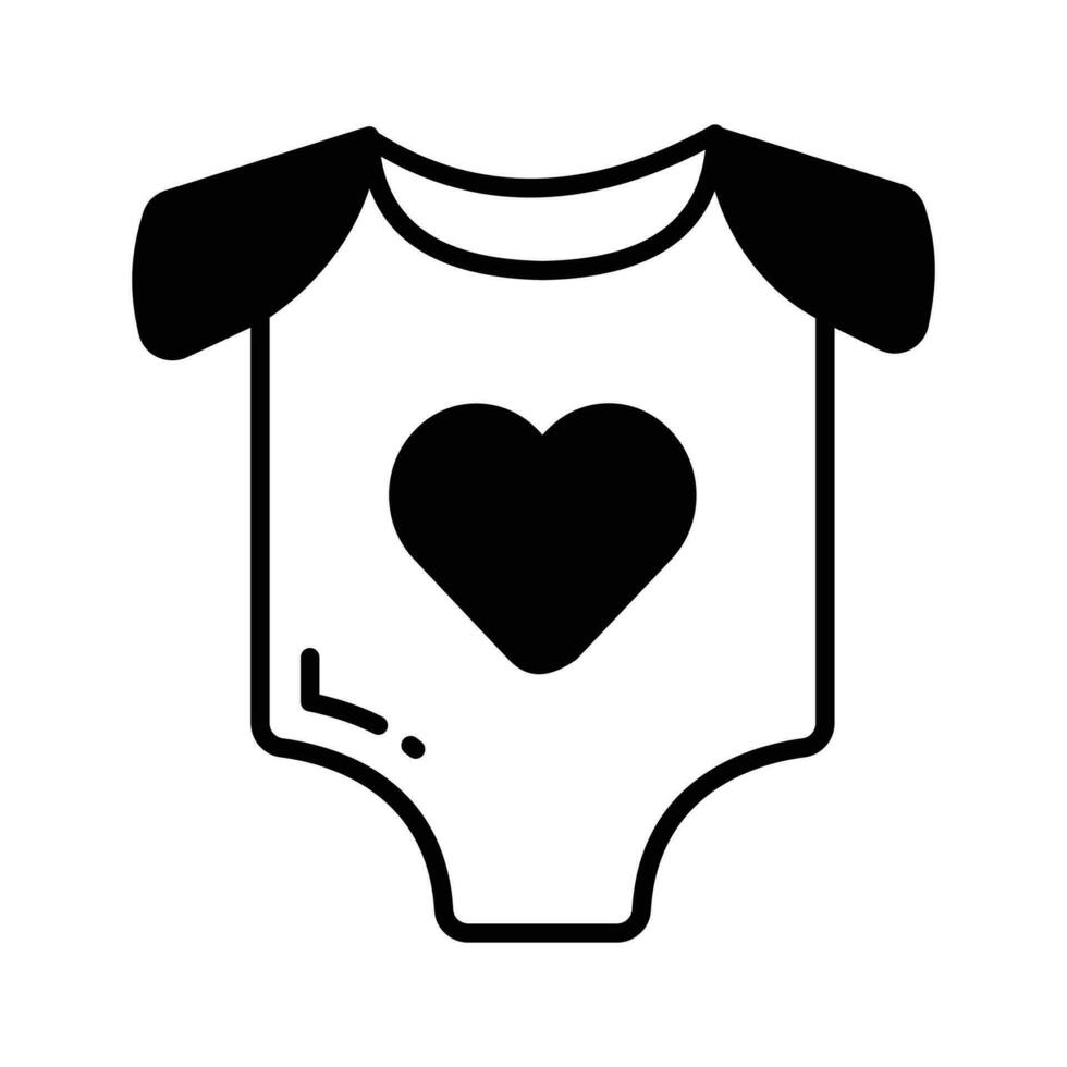 Icon of baby romper in modern style, baby dress vector design