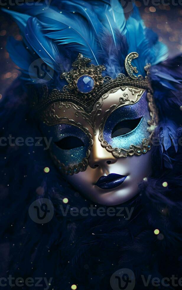 AI generated Mardi gras woman photo