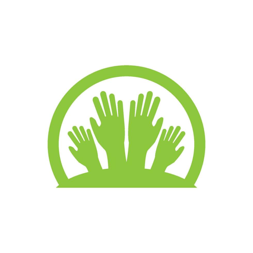 Hand care logo template vector design