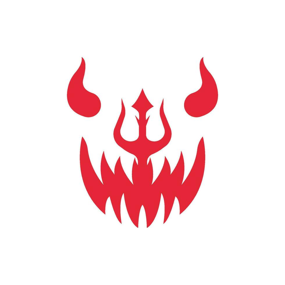 plantilla de vector de logotipo de diablo