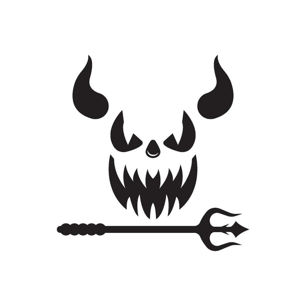 plantilla de vector de logotipo de diablo