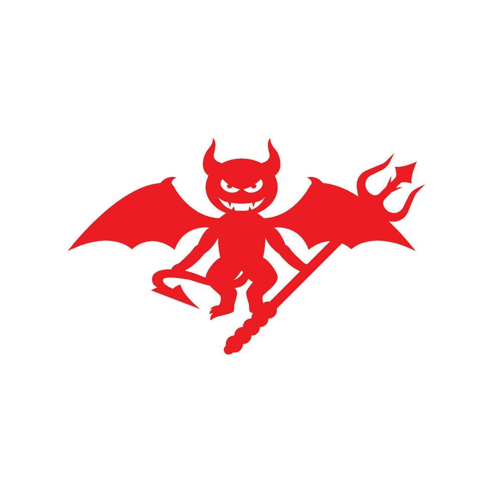 plantilla de vector de logotipo de diablo