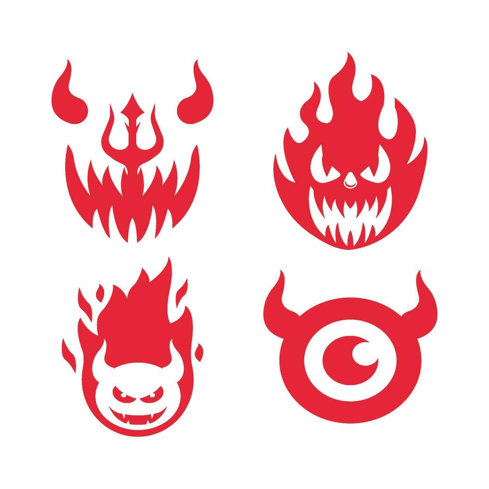 plantilla de vector de logotipo de diablo