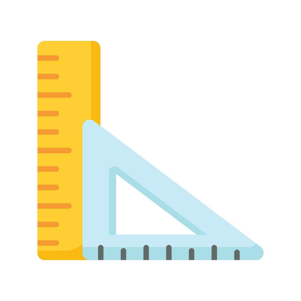 Tool for measurement or calculating length, premium icon of ruler, triangular scale vector