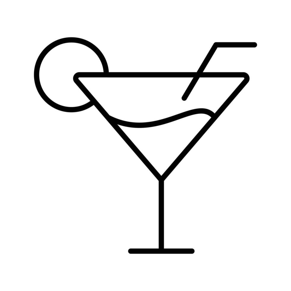 A glass of fresh drink with piece of lemon showing concept icon of party drink vector