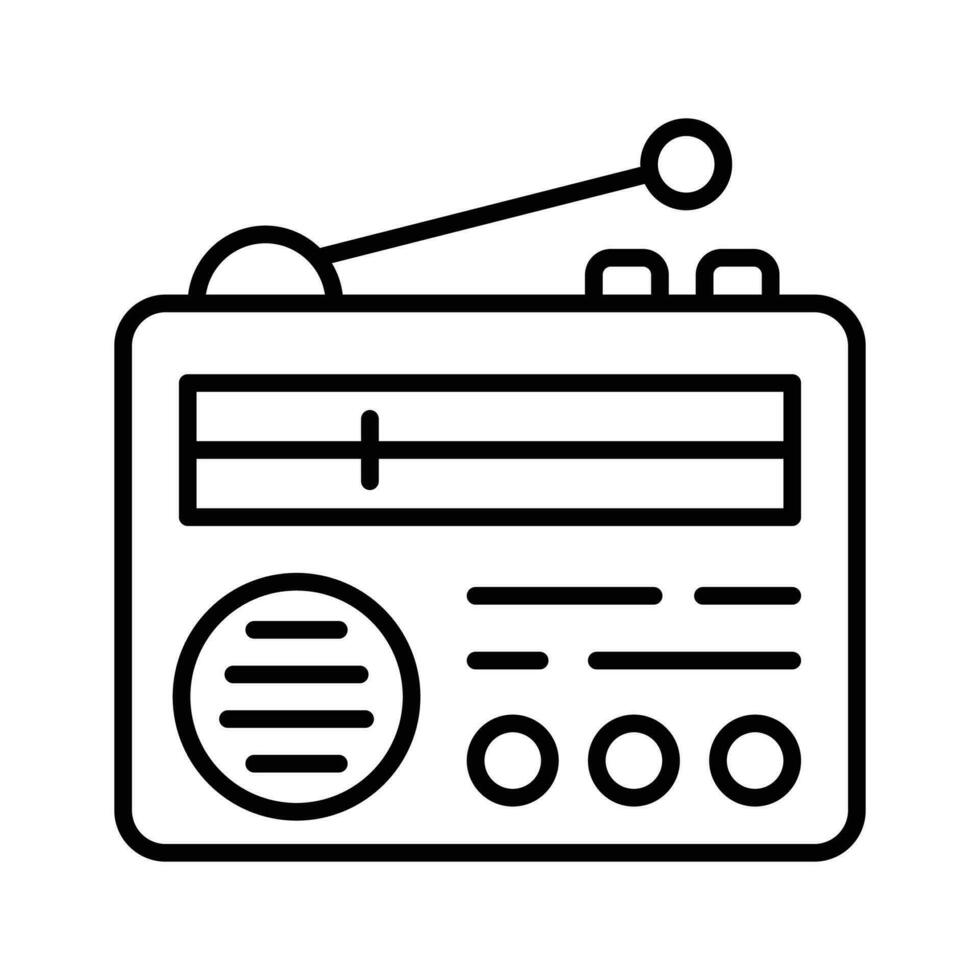 obtener sostener esta hermosa icono de radio, antiguo radiodifusión dispositivo vector