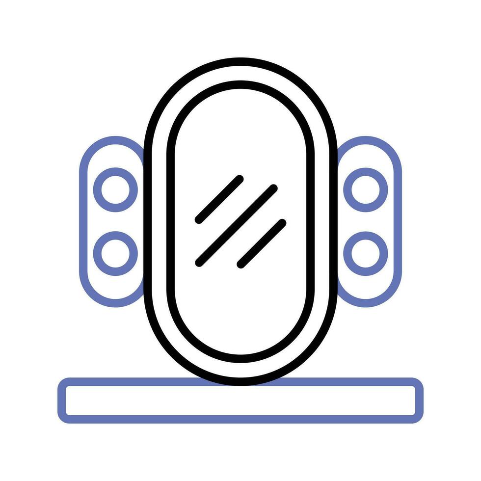 An icon of vanity mirror, trendy barber accessories vector design