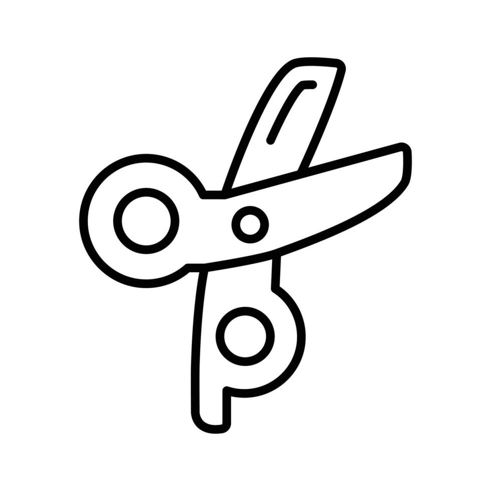 Icon of hair scissors, a pair of cutting blades, barbershop scissors, salon scissors vector