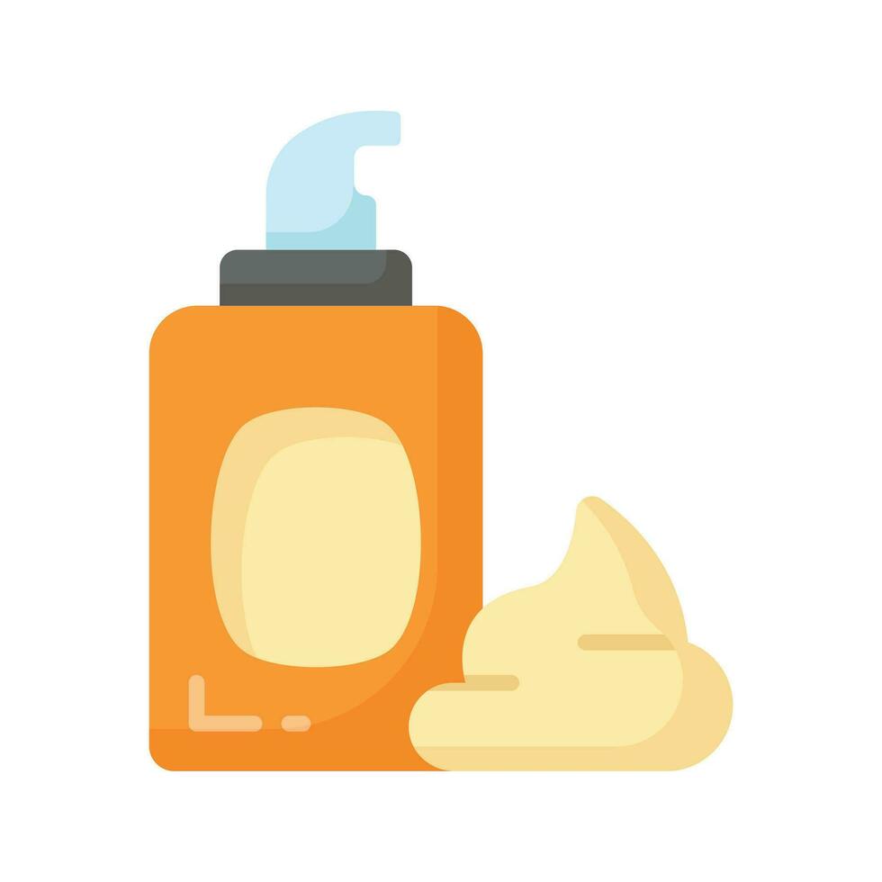 Shaving foam for smooth skin, shaving foam bottle vector design