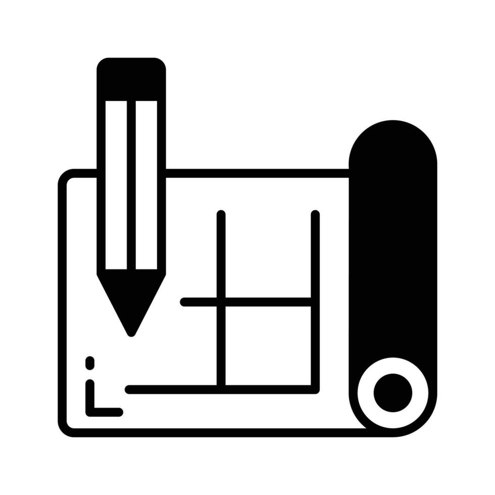 Look at this amazing icon of architectural plan, trendy icon of house blueprint vector