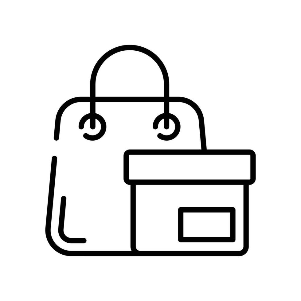 See this shopping bag with box, a well crafted icon of shopping bag vector