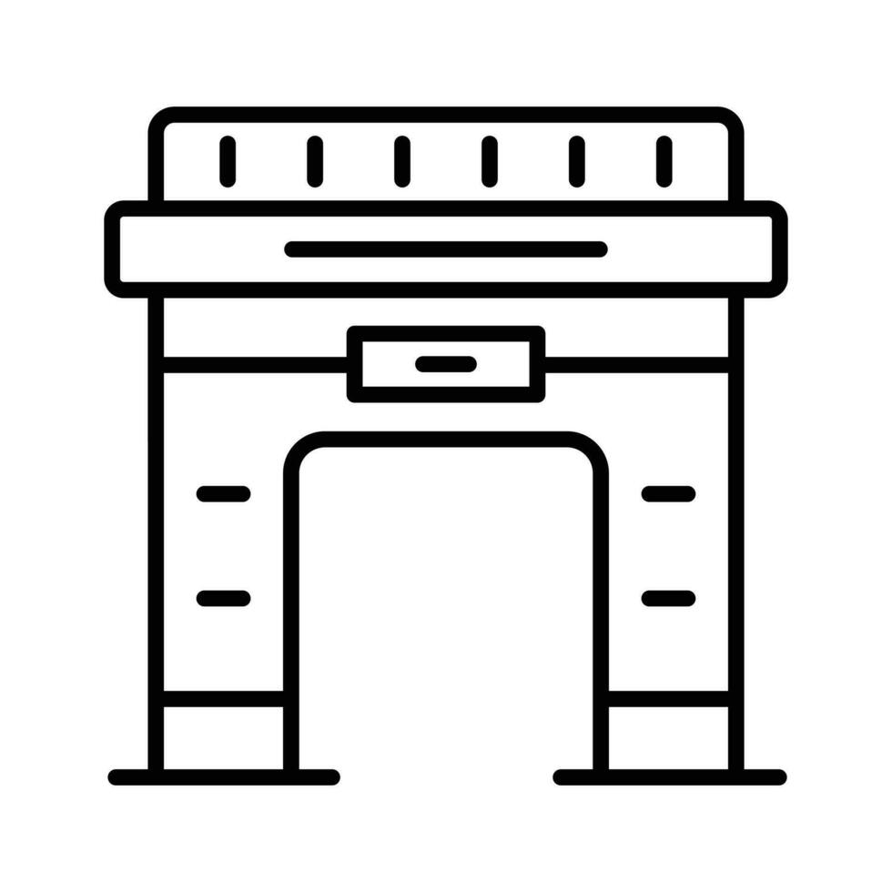 Modern icon of Arc dDe Triomphe in customizable style vector