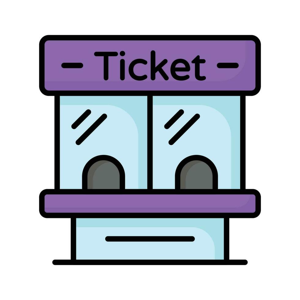 Take a look at this beautifully designed icon of ticket house vector