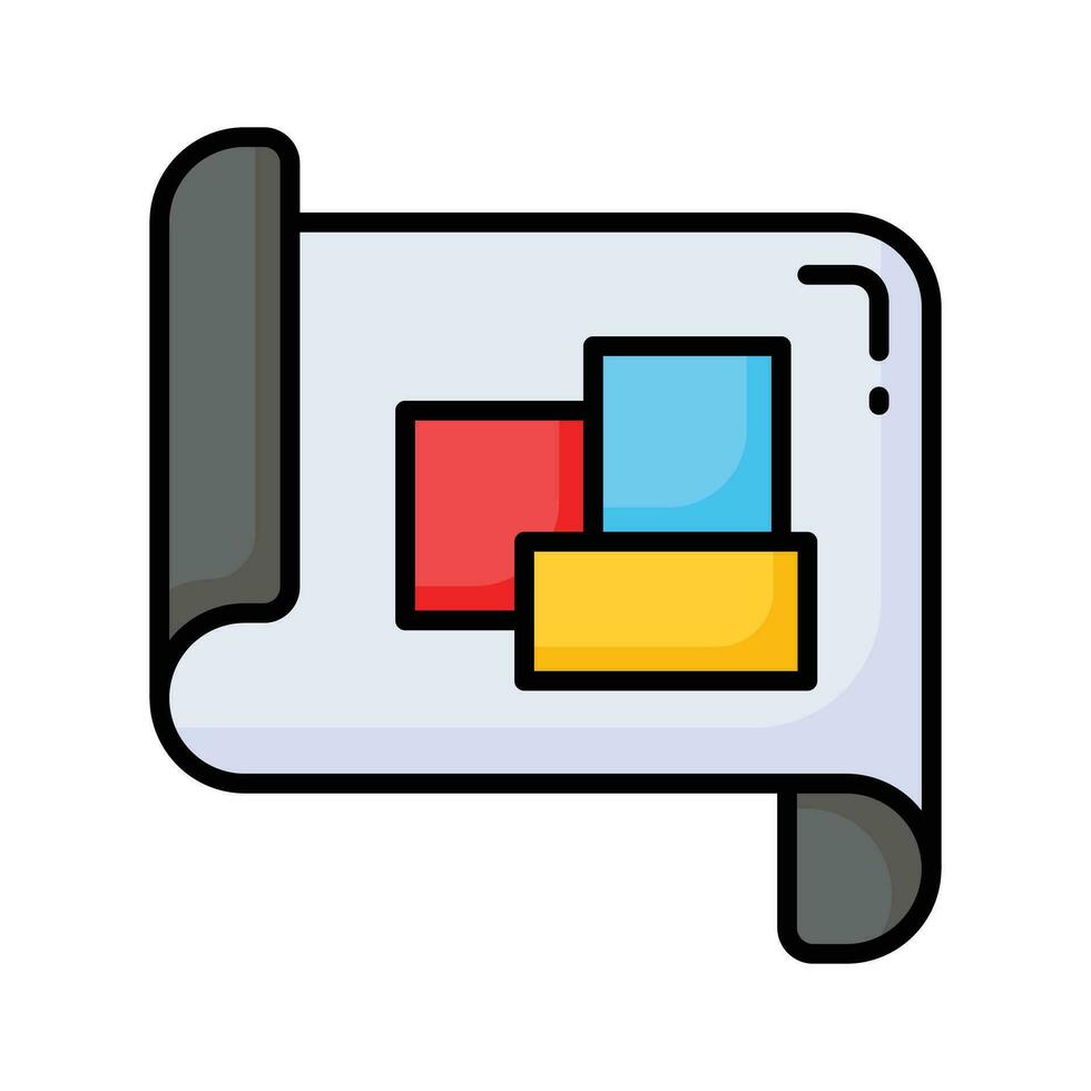Look at this amazing icon of architectural plan, trendy icon of house blueprint vector