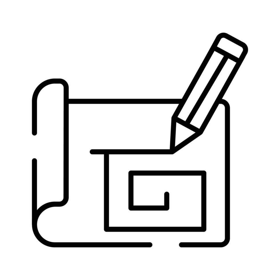 An amazing icon of architectural plan, trendy icon of house blueprint vector