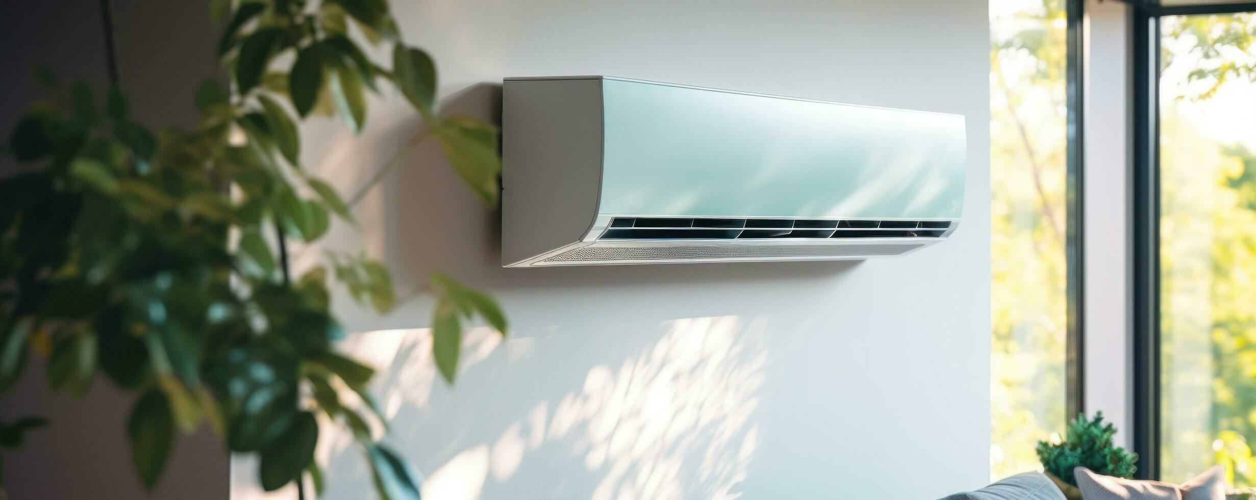 AI generated air conditioning installation in home photo