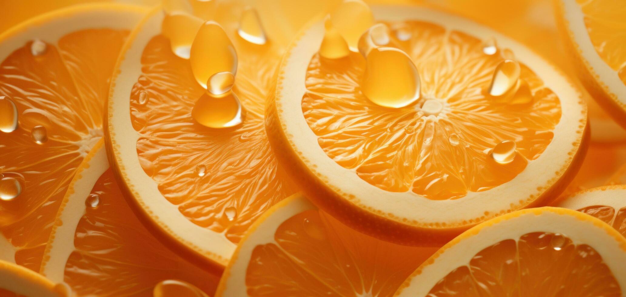 ai generado un imagen muestra varios diferente formas de naranja cáscaras, foto