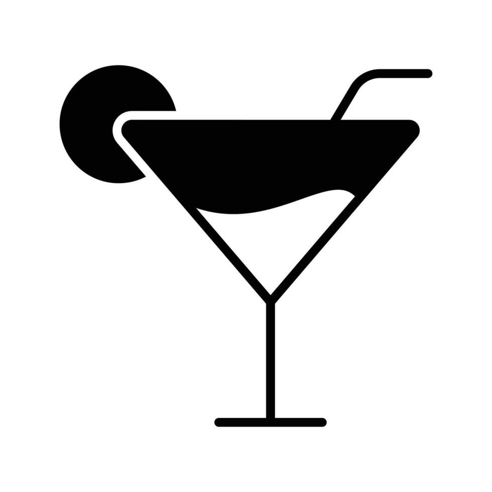 A glass of fresh drink with piece of lemon showing concept icon of party drink vector