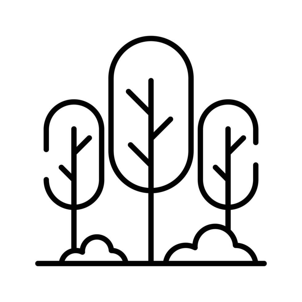 An icon of forest trees, modern vector of trees