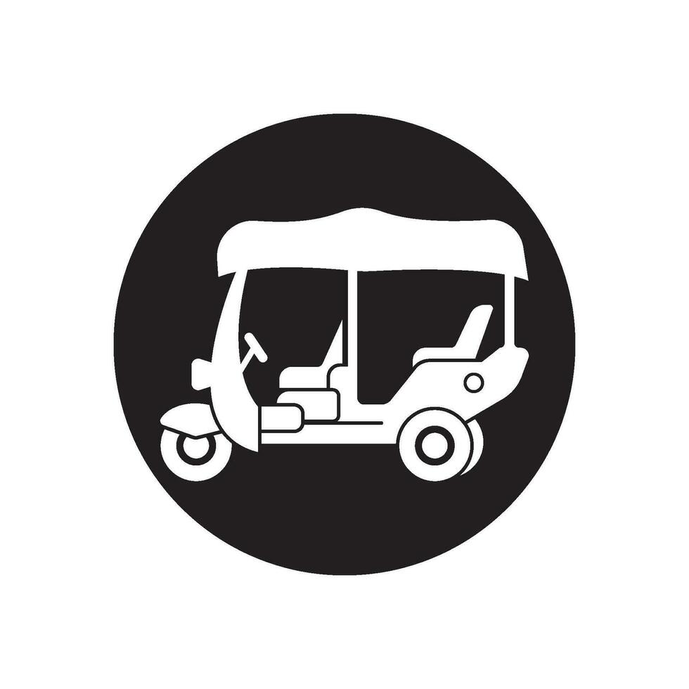 Motorcycle rickshaw icon logo vector illustration design