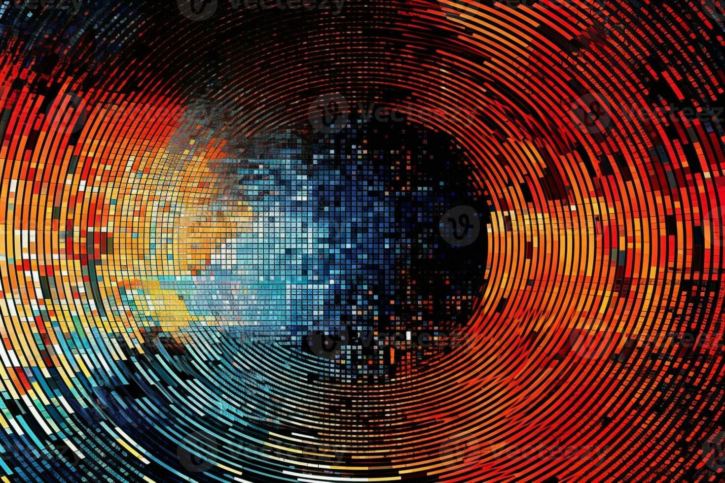 AI generated abstract colorful 8 bit background photo