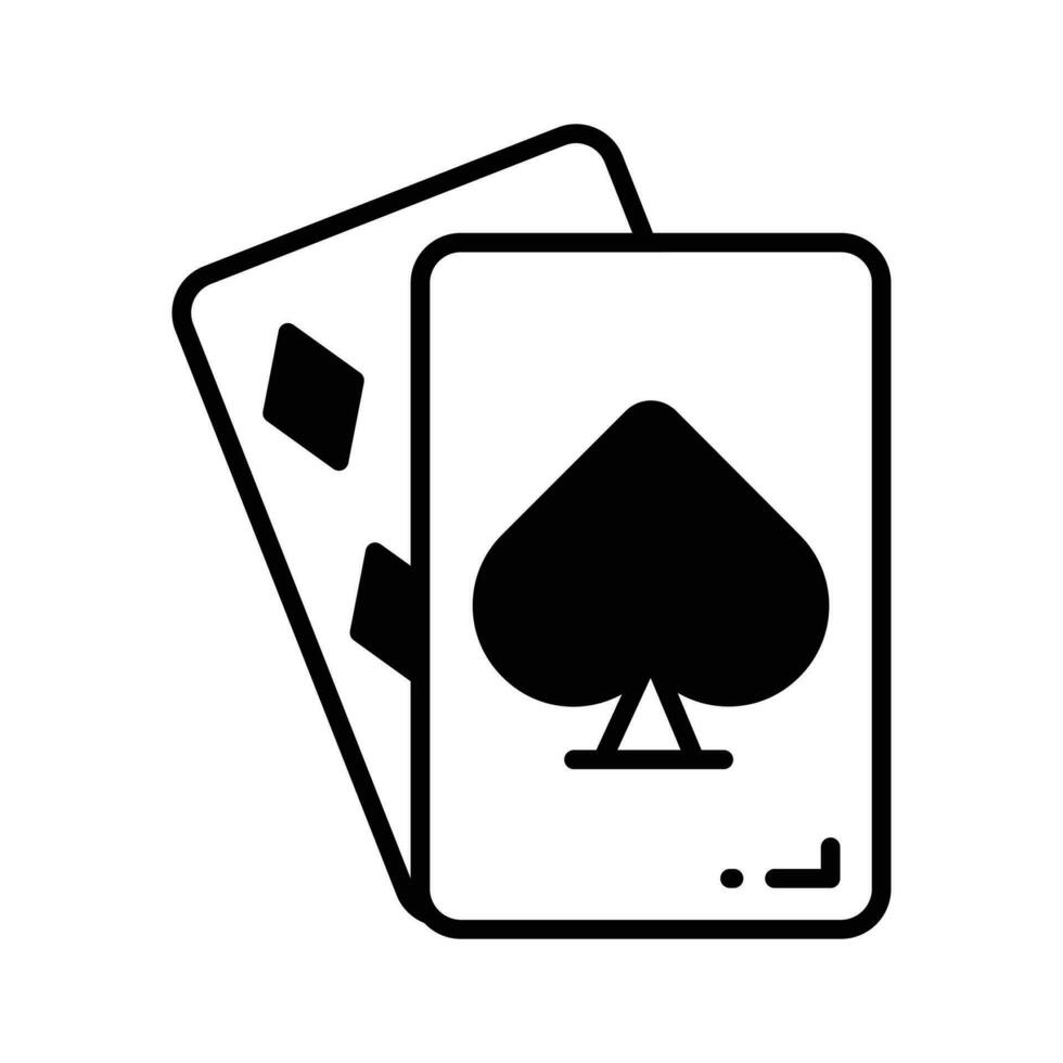 Check this beautifully designed icon of playing cards in trendy style vector