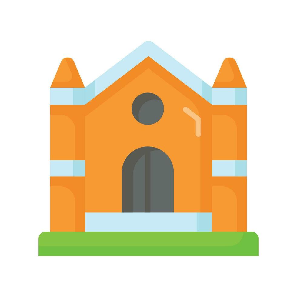 A christianity house vector flat style, church icon trendy design