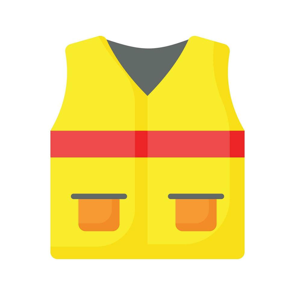 An icon of safety jacket in modern style, protective jacket, construction vest vector