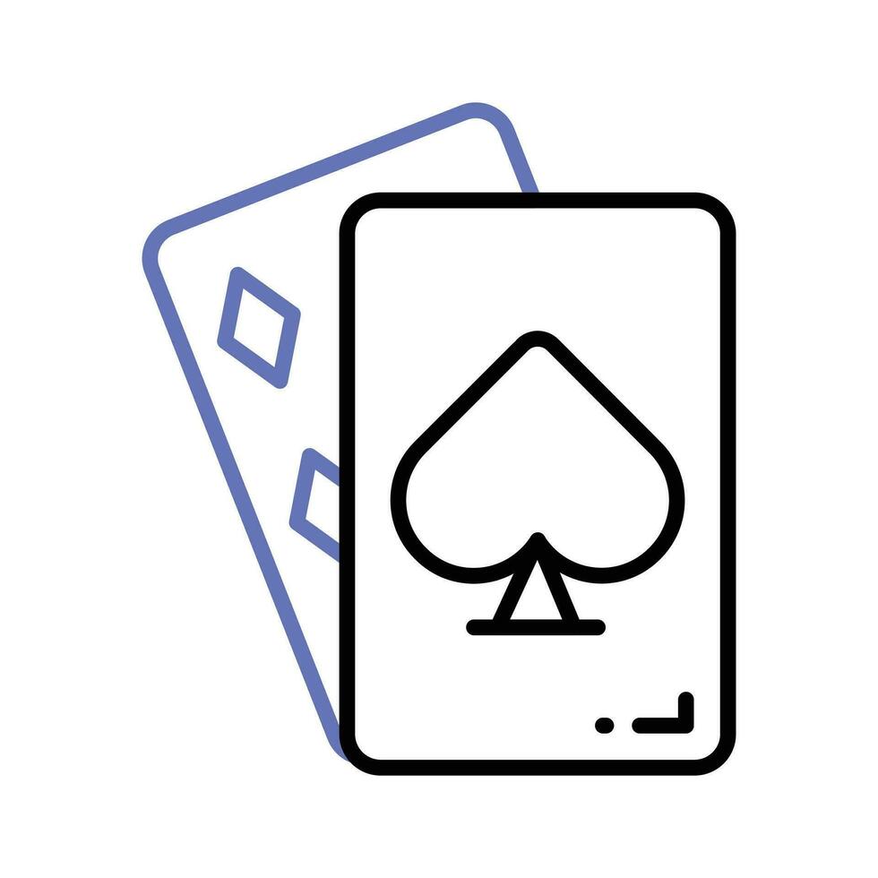 Check this beautifully designed icon of playing cards in trendy style vector