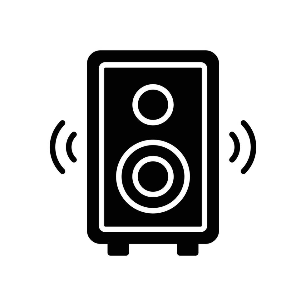 Audio speaker vector design in in trendy style, isolated on white background