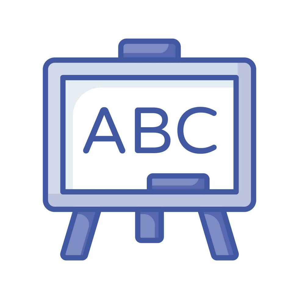 Alphabets of board, icon of class board, school board, english class vector