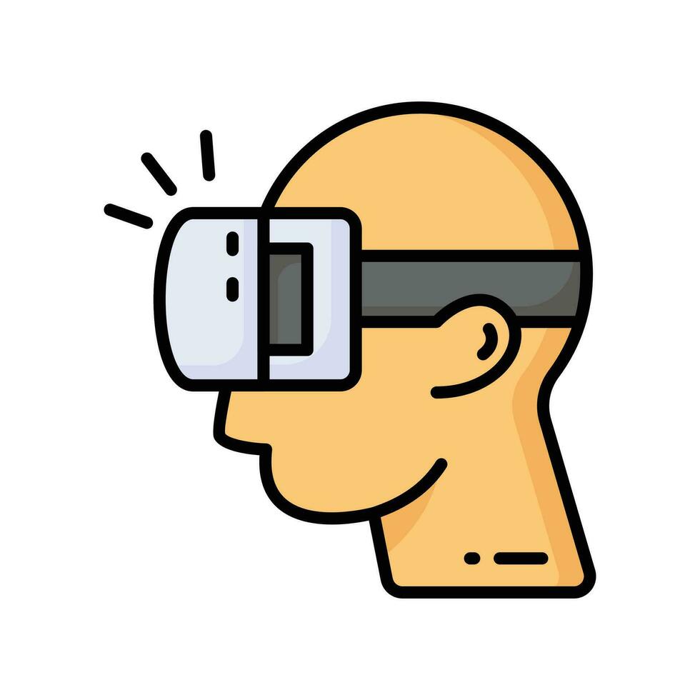 Modern vector design of virtual reality headset, ready for premium use