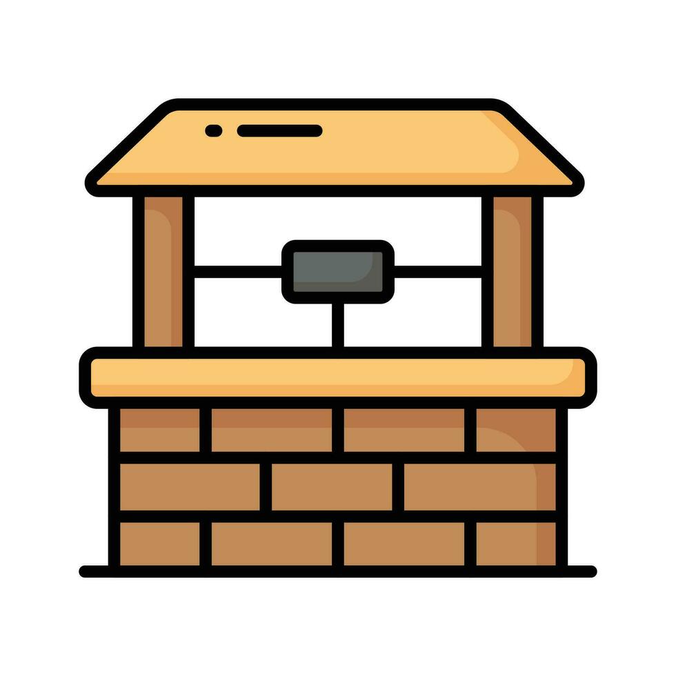 An amazing icon of water well in trendy design style vector