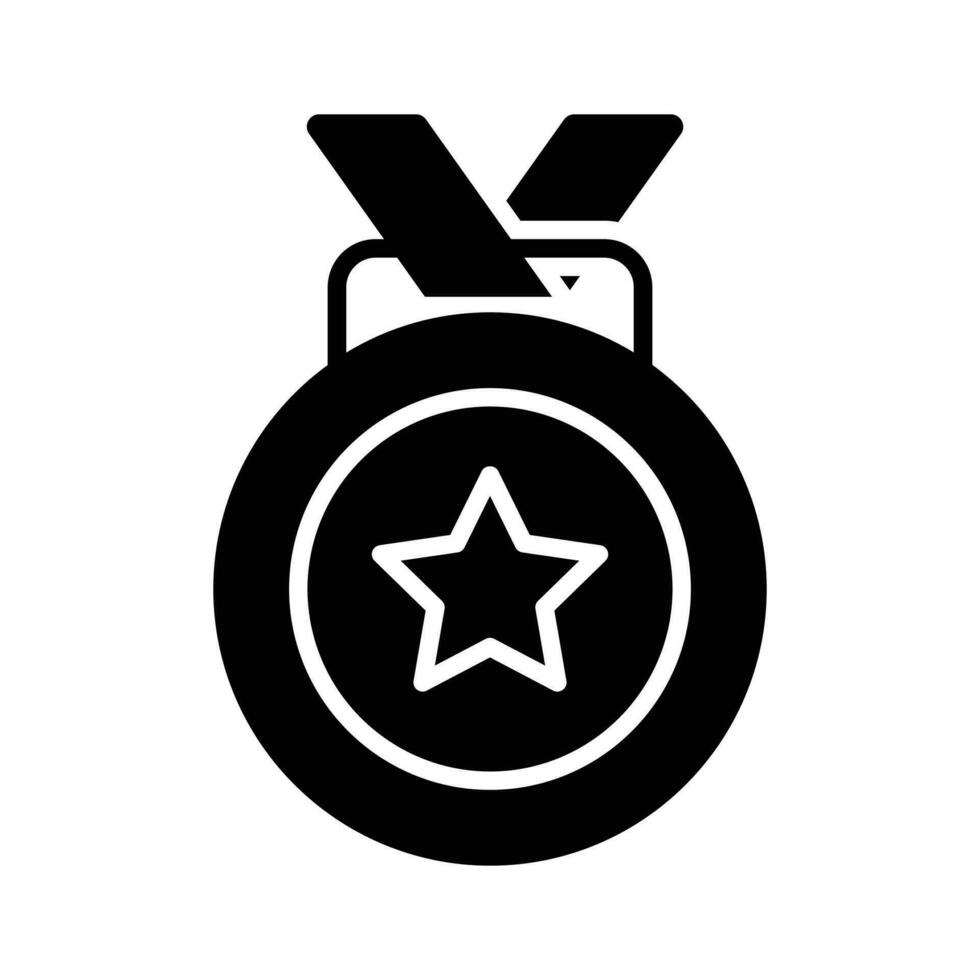 un de moda vector diseño de medalla en moderno estilo, un editable icono de estrella medalla
