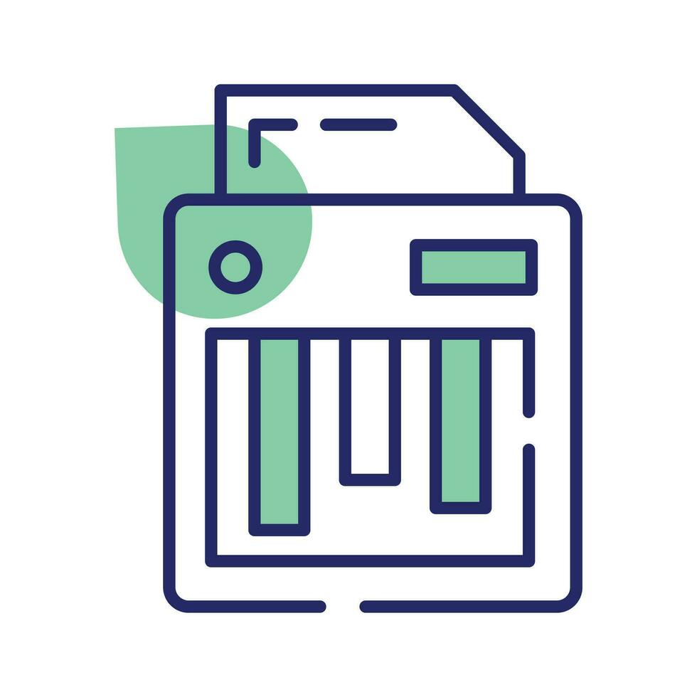 An icon of paper shredder in trendy design style, cutting machine vector