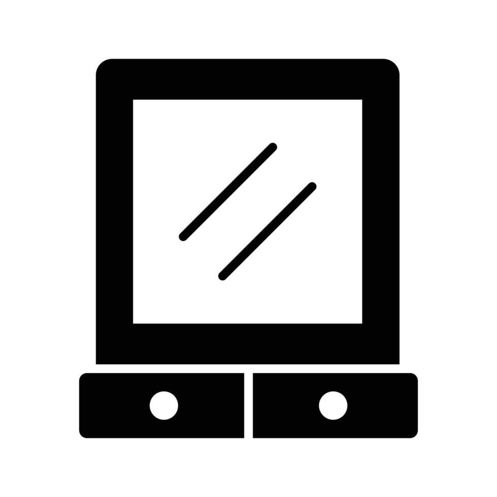 An icon of vanity mirror, trendy barber accessories vector design