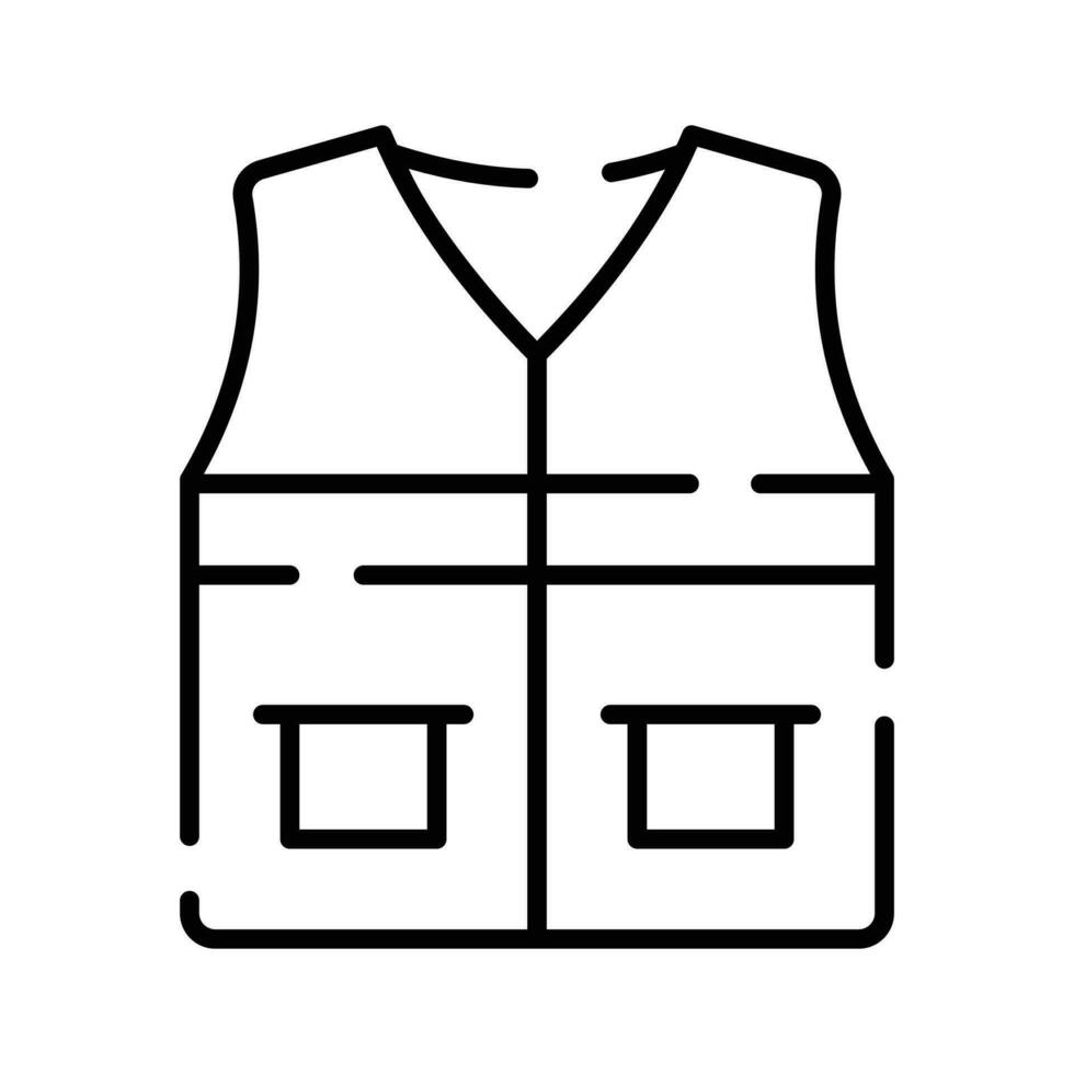 An icon of safety jacket in modern style, protective jacket