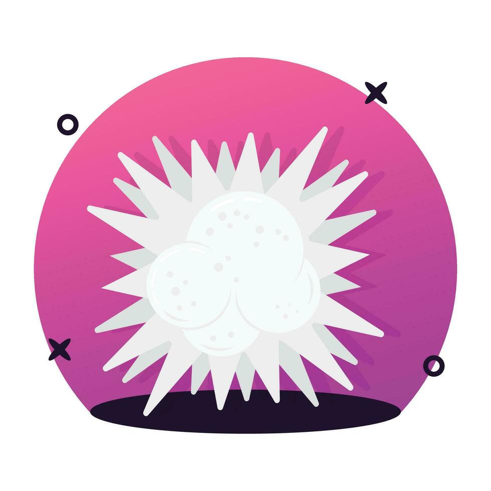 Blast or explosion vector design in flat trendy style, easy to use icon