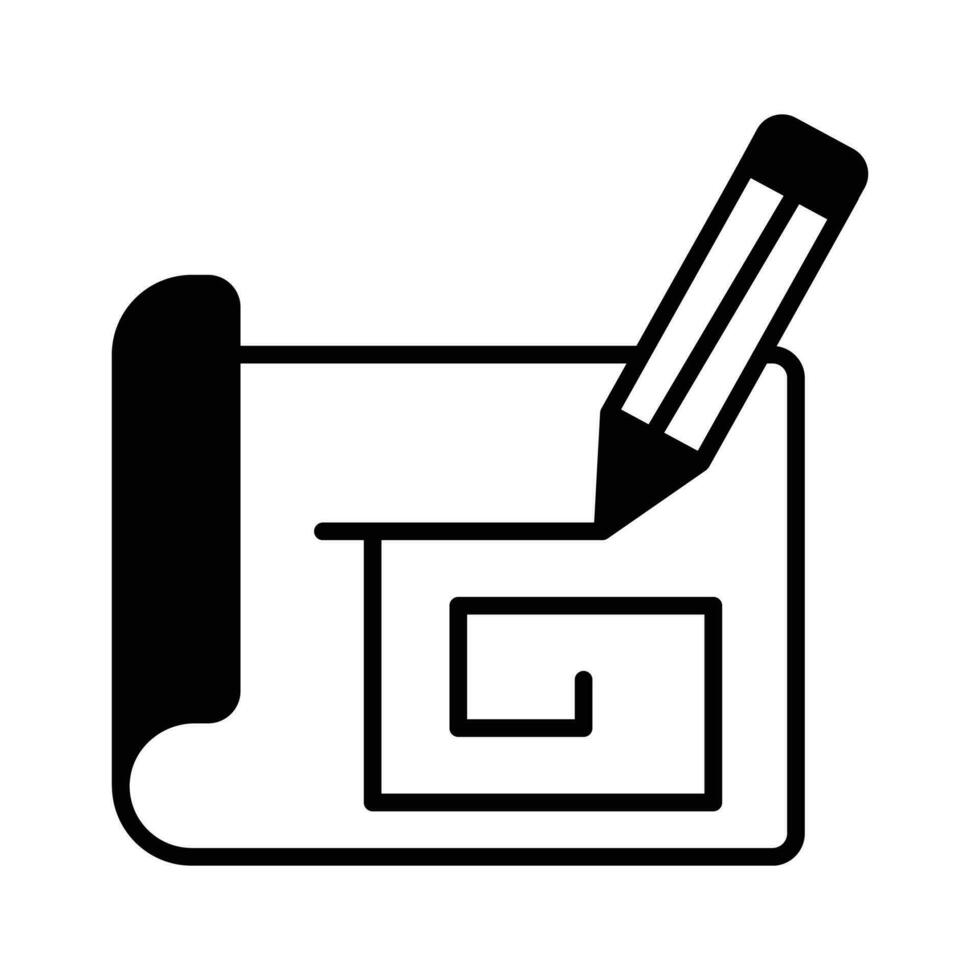 An amazing icon of architectural plan, trendy icon of house blueprint vector