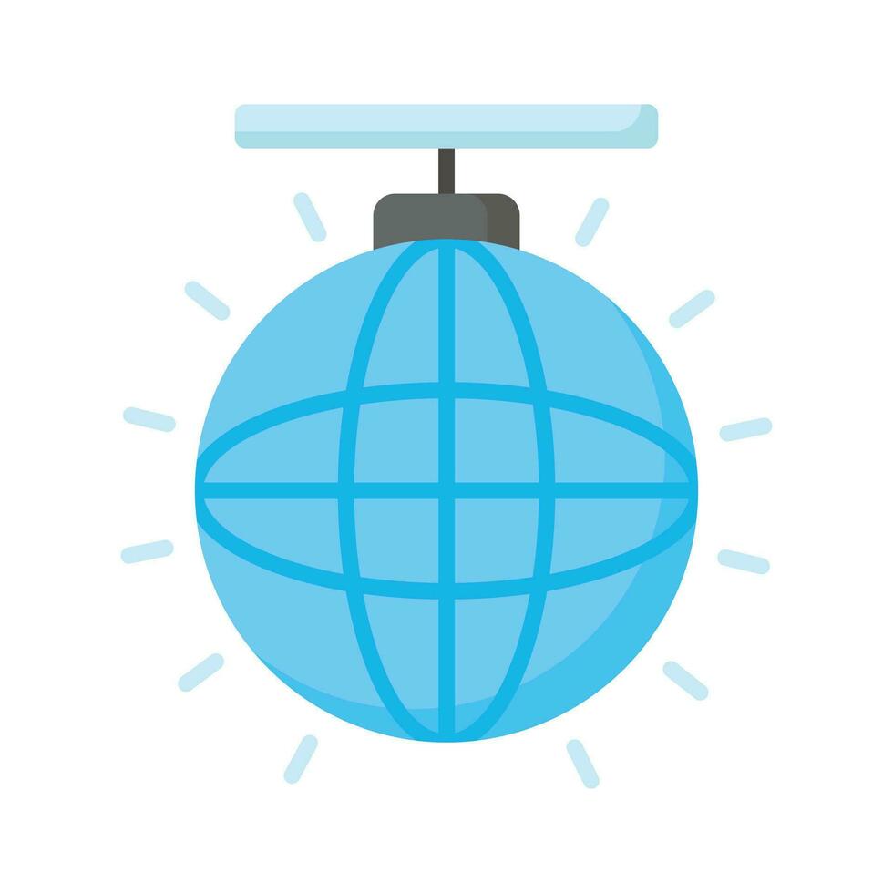 Amazing icon of disco ball, trendy vector of disco light