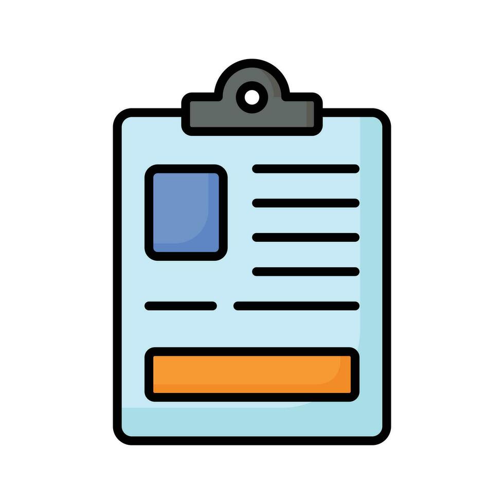 Clipboard vector design, checklist or information paper icon in modern style
